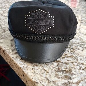 Harley-Davidson Black Cap with Braided Detail
